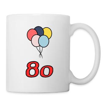 80. 80 YEARS. 80th ANNIVERSARY. 80 YEARS ANNIVERSARY. - Mug - white - Right