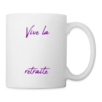 RUHESTAND. RUHESTAND. PENSIONIERT. GLÜCKLICHER RUHESTAND - Tasse - Weiß - Rechts
