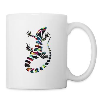 bunter Salamander - Tasse - Weiß - Rechts