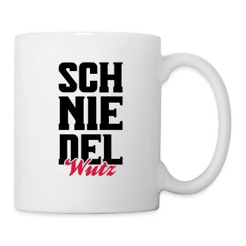 schniedelwutz penis lustig - Tasse - Weiß - Rechts