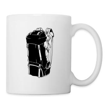 rucksack camping backpacker symbol - Tasse - Weiß - Rechts