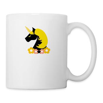 black yellow unicorn - Mug - white - Right