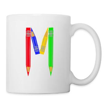 buntstifte m - Tasse - Weiß - Rechts