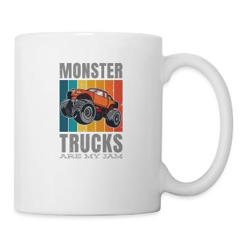 Vintage Monster Truck sont ma confiture, Truck Boys Naissance - Mug blanc - blanc - Droite