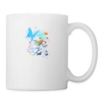 art,butterfly,graffiti,colorful,blue,painting - Mug - white - Right