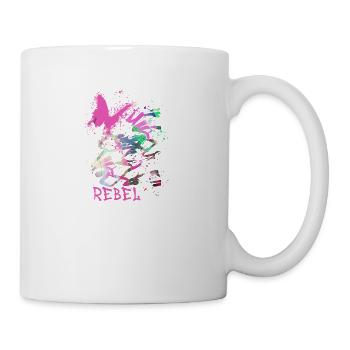 kunst,schmetterling,graffiti,bunt,malerei,rebel - Tasse - Weiß - Rechts