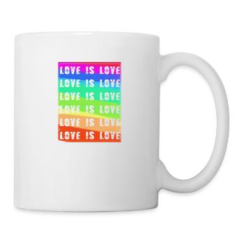 l’amour est l’amour, les cœurs, coloré, arc-en-ciel, l’amour - Mug blanc - blanc - Droite