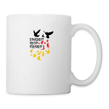 einigkeit ,recht ,freiheit,deutschland,tauben - Tasse - Weiß - Rechts