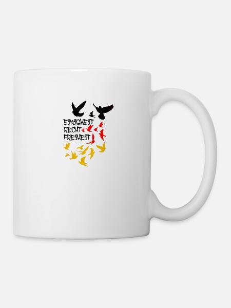 einigkeit ,recht ,freiheit,deutschland,tauben - Tasse - Weiß