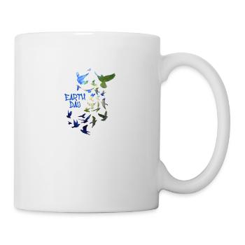 earth day,pigeons, pigeon, birds, flock of birds,earth - Mug - white - Right