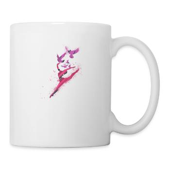 dance,dancer,pink,graffiti,lightness, birds - Mug - white - Right