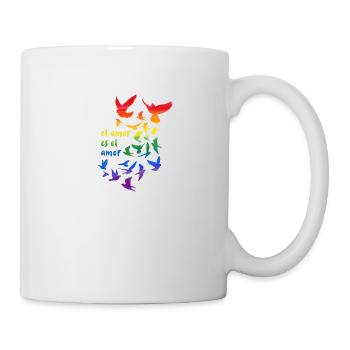 el amor es el amor,rainbow,deaf,birds - Mug - white - Right