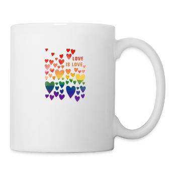 love is love,LGBT,Rainbow,Heart, Graffiti, Love, - Mug - white - Right