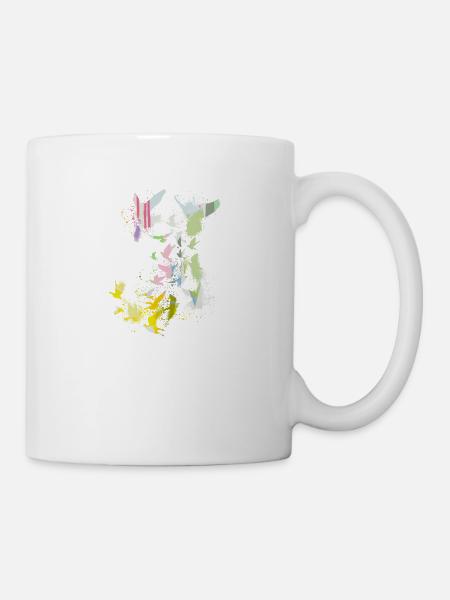 tauben,taube,vögel,vogelschwarm,graffiti,pastell - Tasse - Weiß