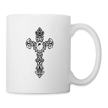 Croix gothique - Mug blanc - blanc - Droite