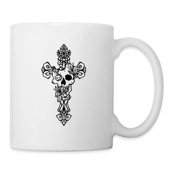 Croix gothique - Mug blanc - blanc - Droite