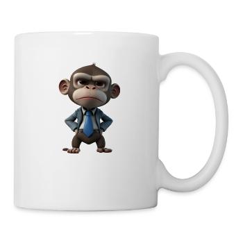 Businessman Affe - Tasse - Weiß - Rechts