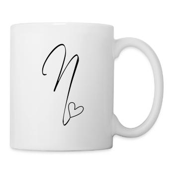 Letter N Letter N Calligraphy - Mug - white - Right