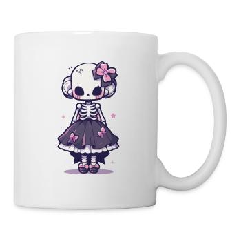 Squelette mignon d’Halloween - Design effrayant mignon - Mug blanc - blanc - Droite