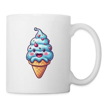 Création de crème glacée souriante - Mug blanc - blanc - Droite