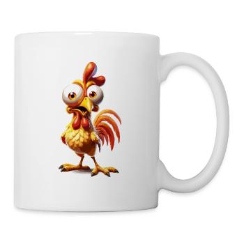 Lustiges Huhn Huhn Lustiges Bild - Tasse - Weiß - Rechts