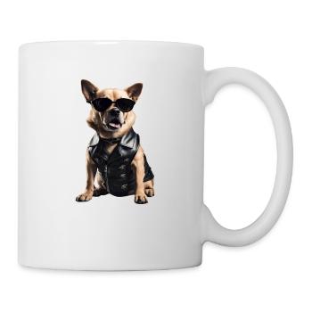 Chien cool - Mug blanc - blanc - Droite