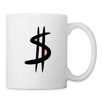 Dollar Sign / $ Dollar Symbol, Drawing - Mug - white - Right