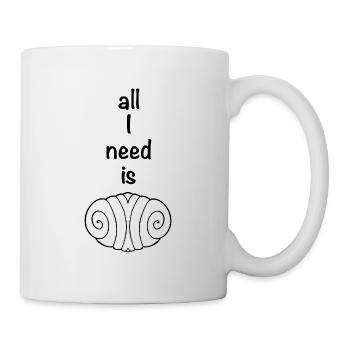 Tout ce dont j’ai besoin, c’est de Franzbrötchen - Mug blanc - blanc - Droite
