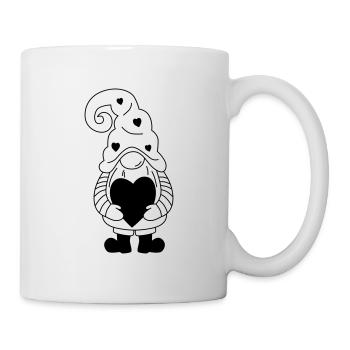 Zwerg mit Herz - Tasse - Weiß - Rechts