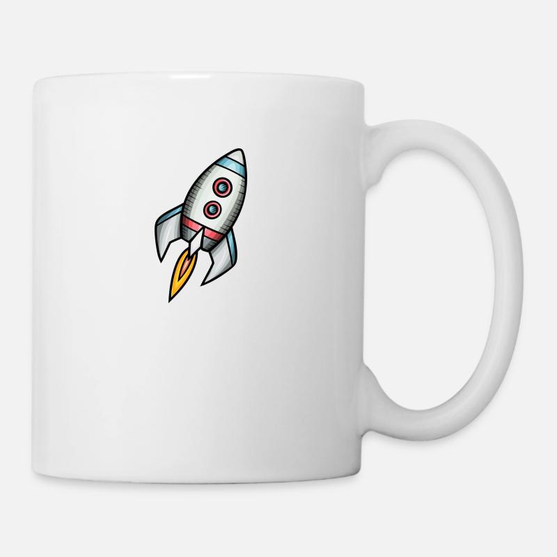 Fusée de dessin animé - Mug blanc - blanc