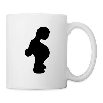 Männchen - Tasse - Weiß - Rechts
