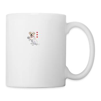 Hunde T Shirt | Labrador - Love - Loyalty - Friend - Tasse - Weiß - Rechts