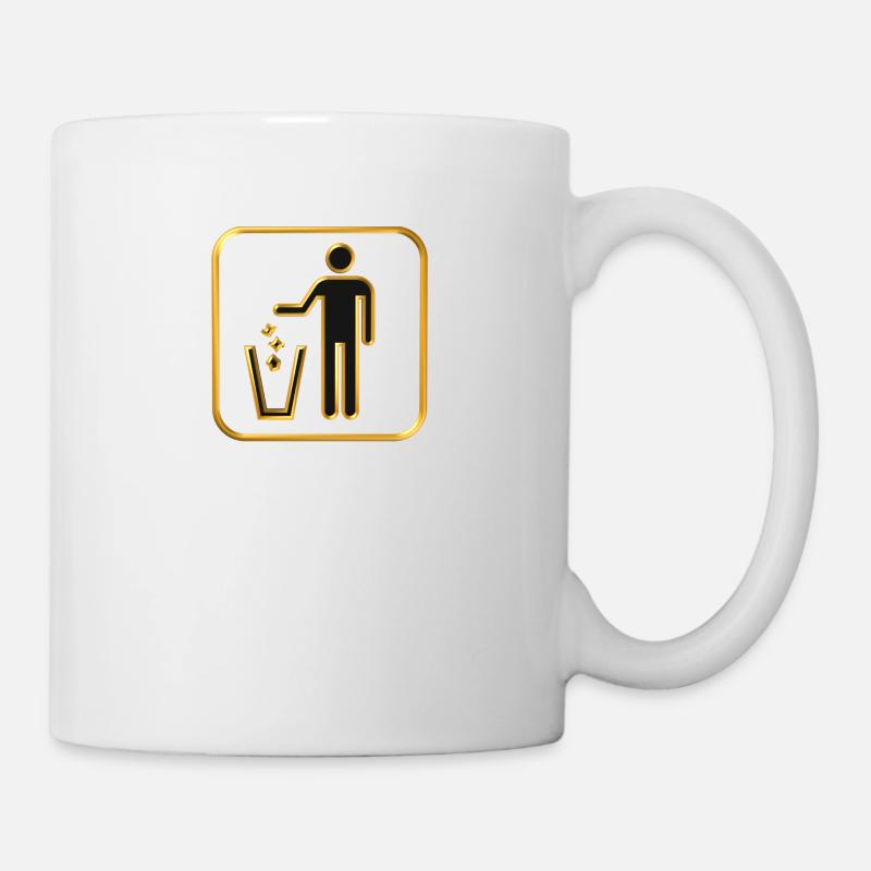 Papierkorb - Tasse - Weiß