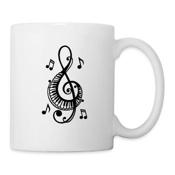 Melodie Geschenk Piano Orchester Pianist Musiker - Tasse - Weiß - Rechts