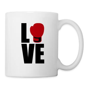 LOVE Gants de boxe - Mug blanc - blanc - Droite