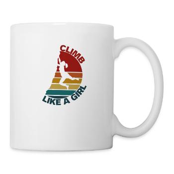 Climb Like A Girl | Girl Rock Climbing - Mug - white - Right