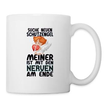 Suche Schutzengel Nerven - Tasse - Weiß - Rechts