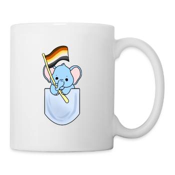Éléphant en poche Gay Bear Pride - Mug blanc - blanc - Droite