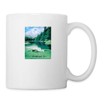 Obernberger See,landschaft,see,Tirol - Tasse - Weiß - Rechts