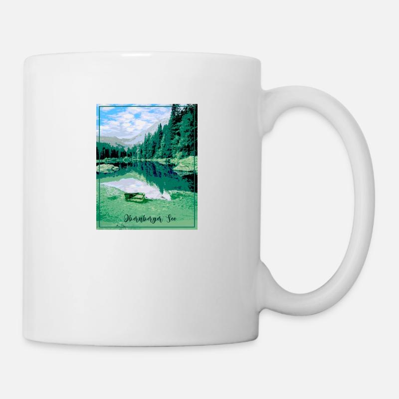 Obernberger See,landschaft,see,Tirol - Tasse - Weiß