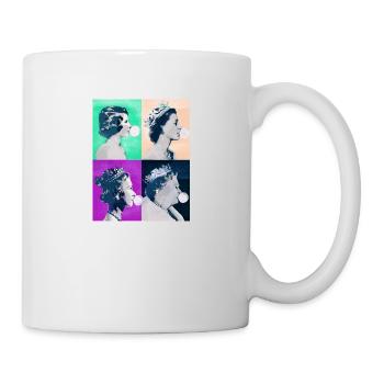 Queen II -Elizabeth England Queen,Chewing Gum,pop-art - Mug - white - Right