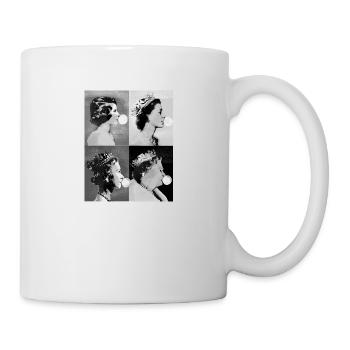 Queen II -Elizabeth England Queen,Chewing Gum,pop-art - Mug - white - Right