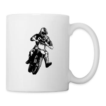 Pilote d’enduro - Mug blanc - blanc - Droite