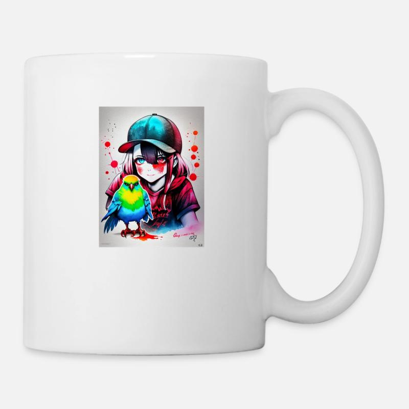 Couleur perroquet fille - Mug blanc - blanc