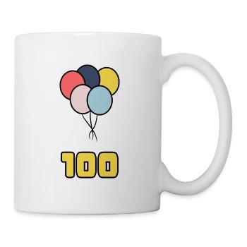 100. 100 YEARS. 100th ANNIVERSARY. 100 BIRTHDAY - Mug - white - Right