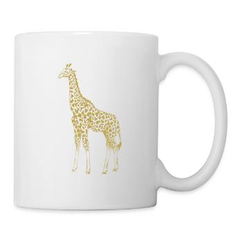 Illustrierte Designs mit Giraffe - Tasse - Weiß - Rechts
