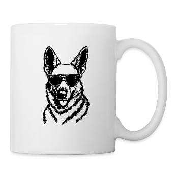 Tête de chien de berger allemand - Mug blanc - blanc - Droite