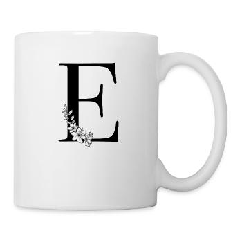 Buchstabe E - Tasse - Weiß - Rechts