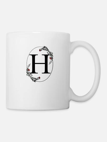 Lettre H - Mug blanc - blanc