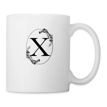 Buchstabe X - Tasse - Weiß - Rechts